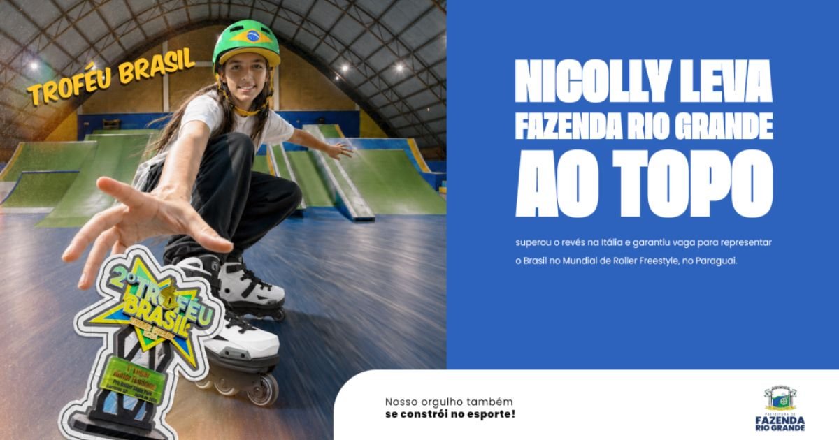 Nicolly Candeu Ribas classificada para o Mundial de Roller Freestyle 2026