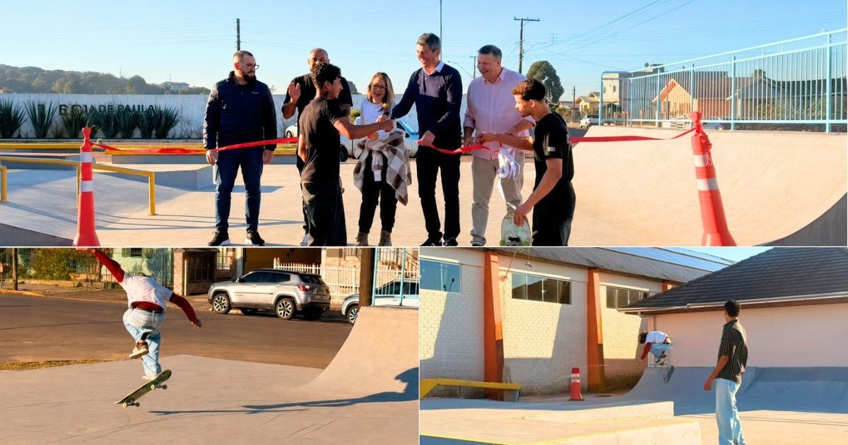 Pista de skate revitalizada em São Francisco de Paula ao lado do Ginásio Municipal de Esportes